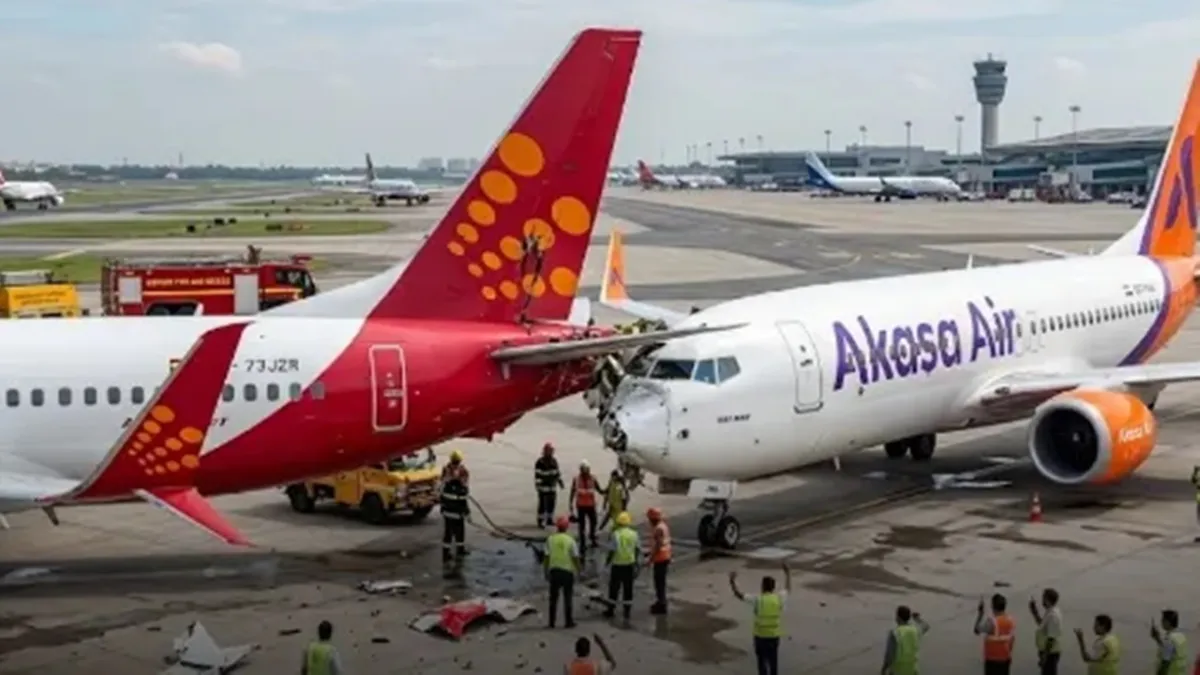 दिल्ली एयरपोर्ट पर बड़ा हादसा टला: दो विमानों के पंख आपस में टकराए, बाल-बाल बची बड़ी दुर्घटना